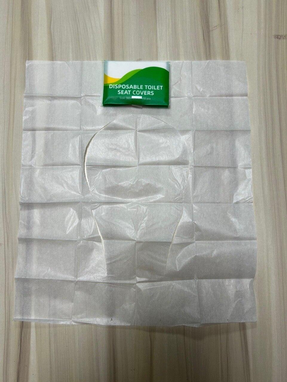 

1 упаковка из 10 шт одноразовых чехлов на сиденье унитаза 100% водонепроницаемые и безопасные для путешествий, кемпинга, отеля, ванной комнаты, аксессуары, портативные зелёный