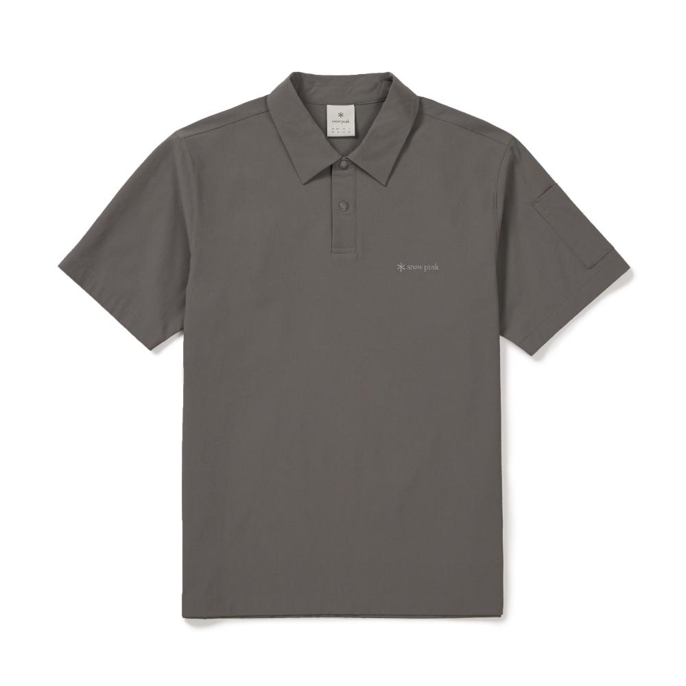 [Snowpeak] Lightweight CORDURA Polo Short Sleeve T-shirt Dark Khaki (S26MMPPS04)