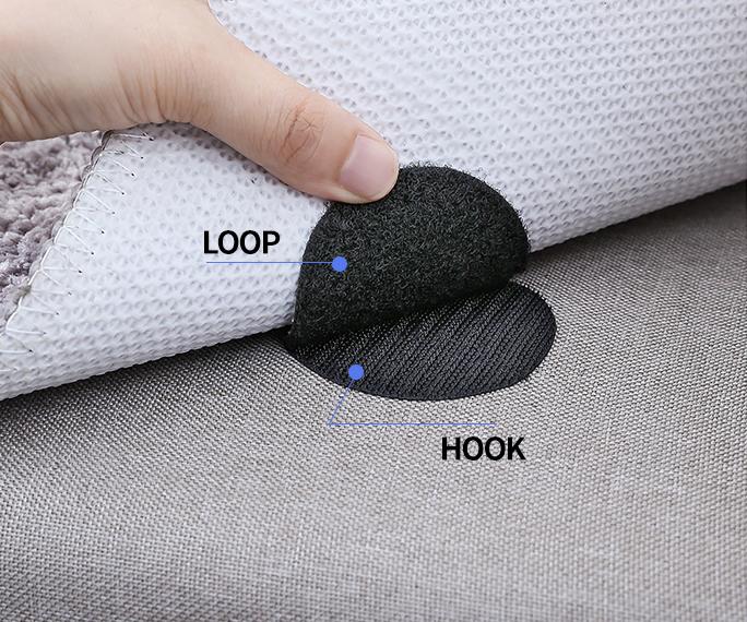 Sofa Cushion Sheet Sticker Pads with Adhesive Hook Loop Strips for Sofa or Other Cushion