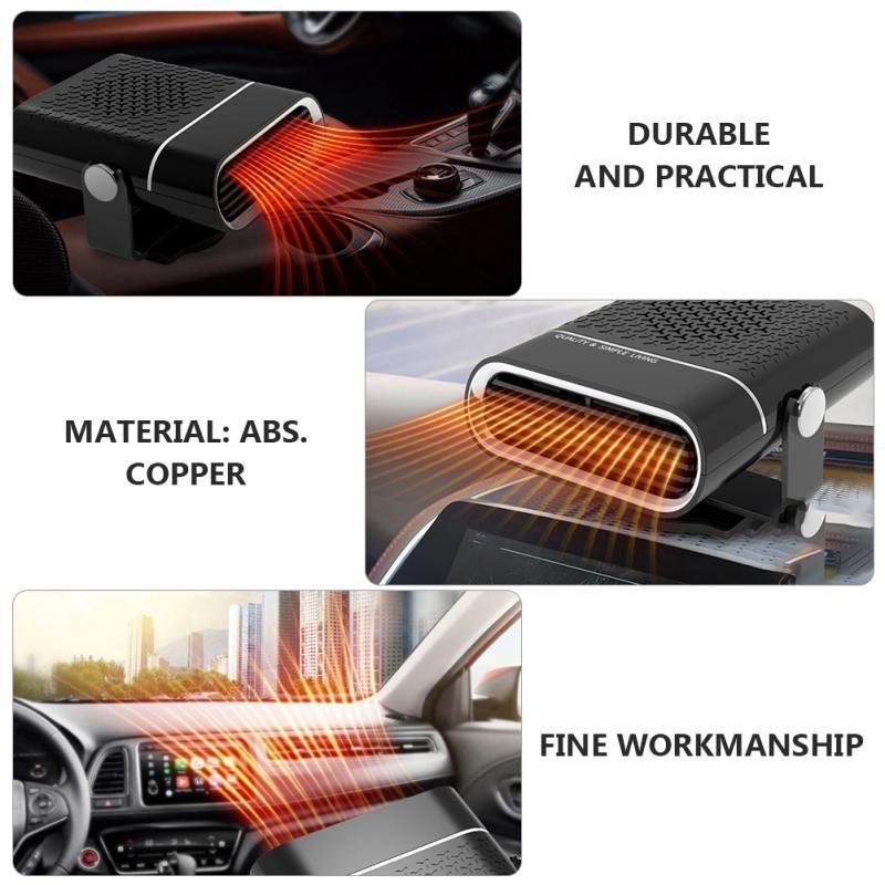 Portable 24V Car Heater Fan Defroster 360° Rotating Windshield Heater Compact Vehicle Heating System for Foggy Days