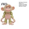 Exquisite Printed Texture Ornament 3D Articulated Monkey Figurine, Multi-Color Cartoon Animal Model with Soft Color Decor Movable Joints, Stress