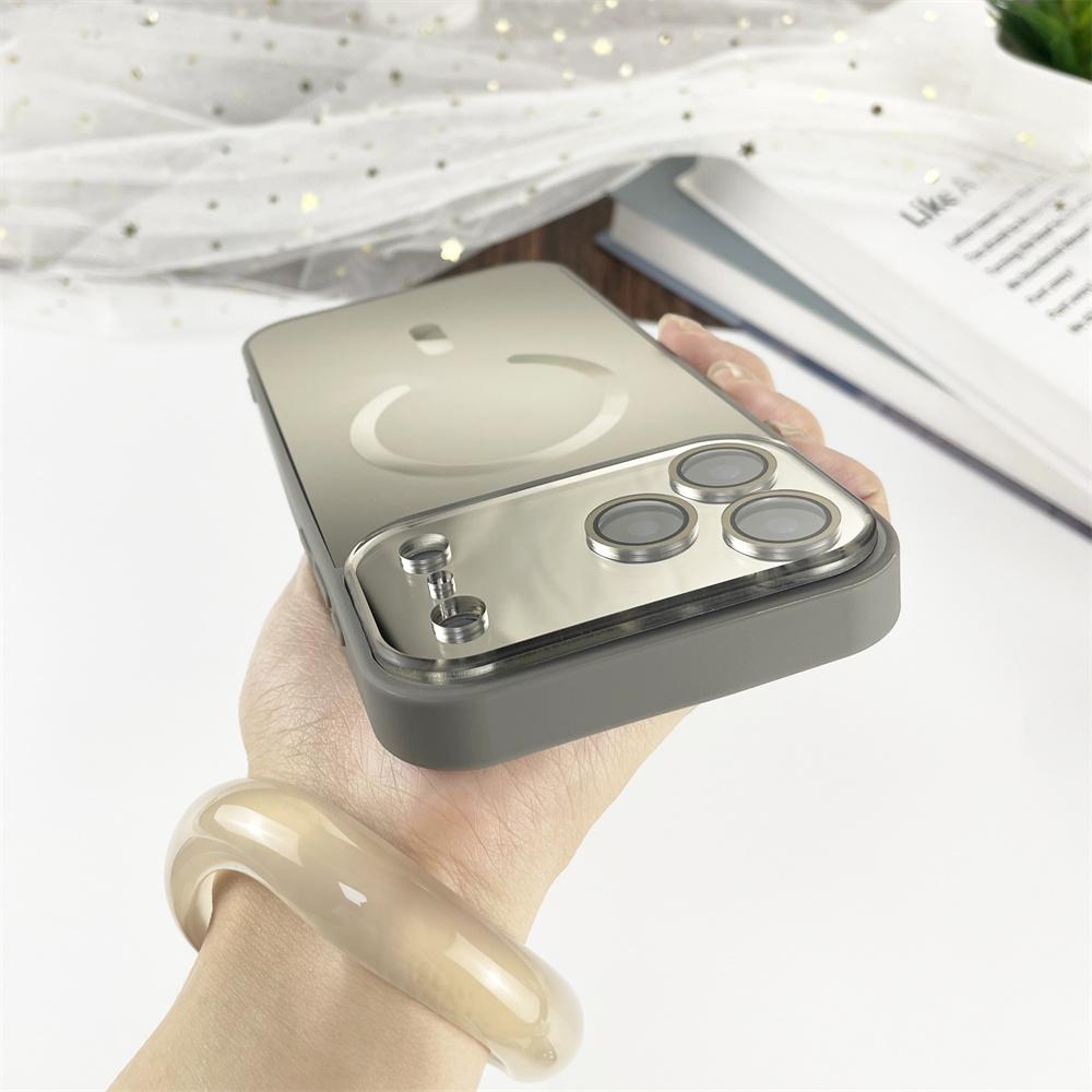 Laser Matte For Magsafe Wireless Charging Phone Case For iPhone 17 16 15 14 13 Pro Max Glass Full Lens Protection Cover