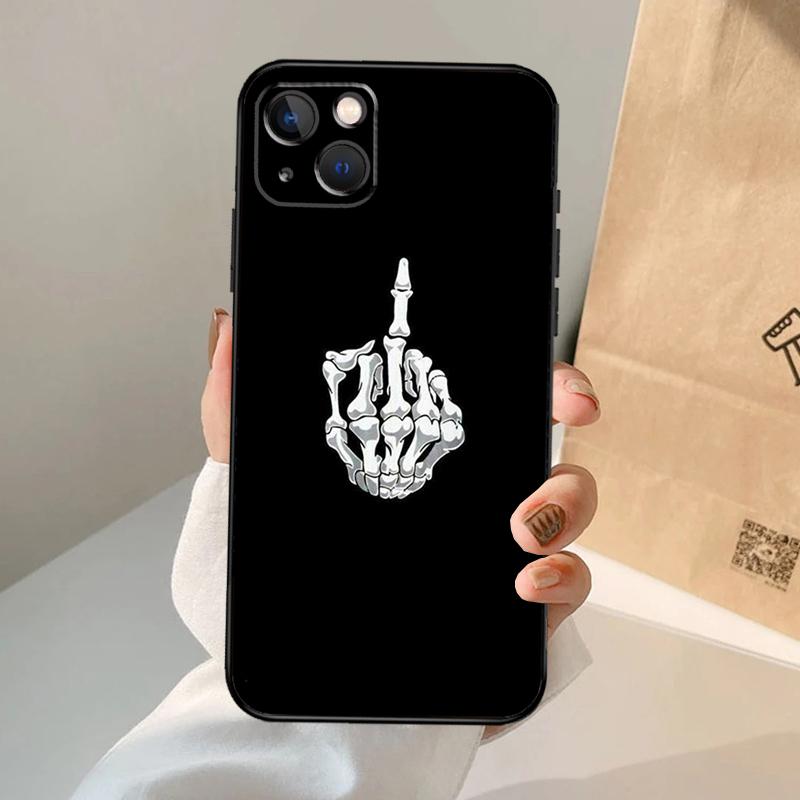 Middle Finger Phone Case For iPhone 17 Air 16 15 14 11 12 13 Pro Max 12 13 mini 15 16 Plus 16e Cover Coque
