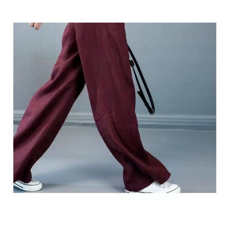 YYFS Moda damă ocazional cu imprimeu în culori uni Pantaloni cu talie înaltă Pantaloni și capris