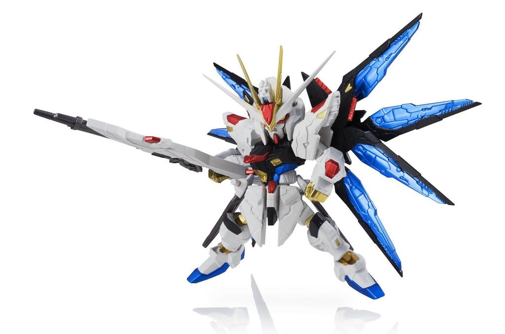 TAMASHII NATIONS NEXEDGE STYLE Mobile Suit Gundam SEED DESTINY Strike Freedom Gundam 80mm ABS PVC Painted Action Figure [MS UNIT] (RECOLOR Ver.)