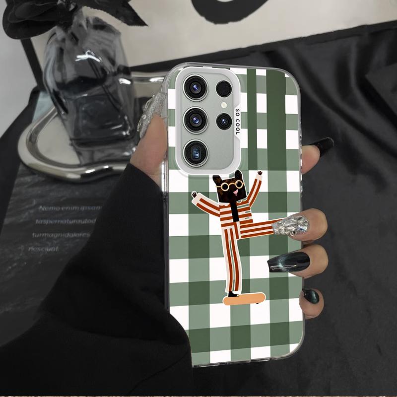 Comfy Grey Cat Frosted Case for Samsung Galaxy S25 S24 S23 S22 Ultra S21 Plus S20 FE A73 A72 A71 A56 A55 A54 A53 Acrylic Cover