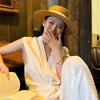 High-Quality Wide-Brimmed Panama Straw Hat For Beach Trips Summer Sun Protection Hat