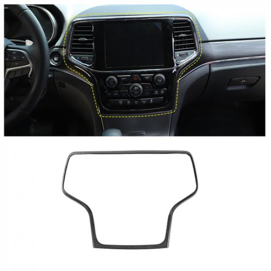 Dashboard Navigation Cover Trim For Jeep Grand Cherokee 2014-2018 Carbon Fiber