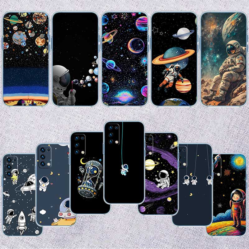 UP8 Astronaut Space Moon Case for Motorola G10 G20 G30 G31 G32 G34 G35 G41 G42 G50 G51 G52 G55 G60 G60S G62 G71 G72 G75