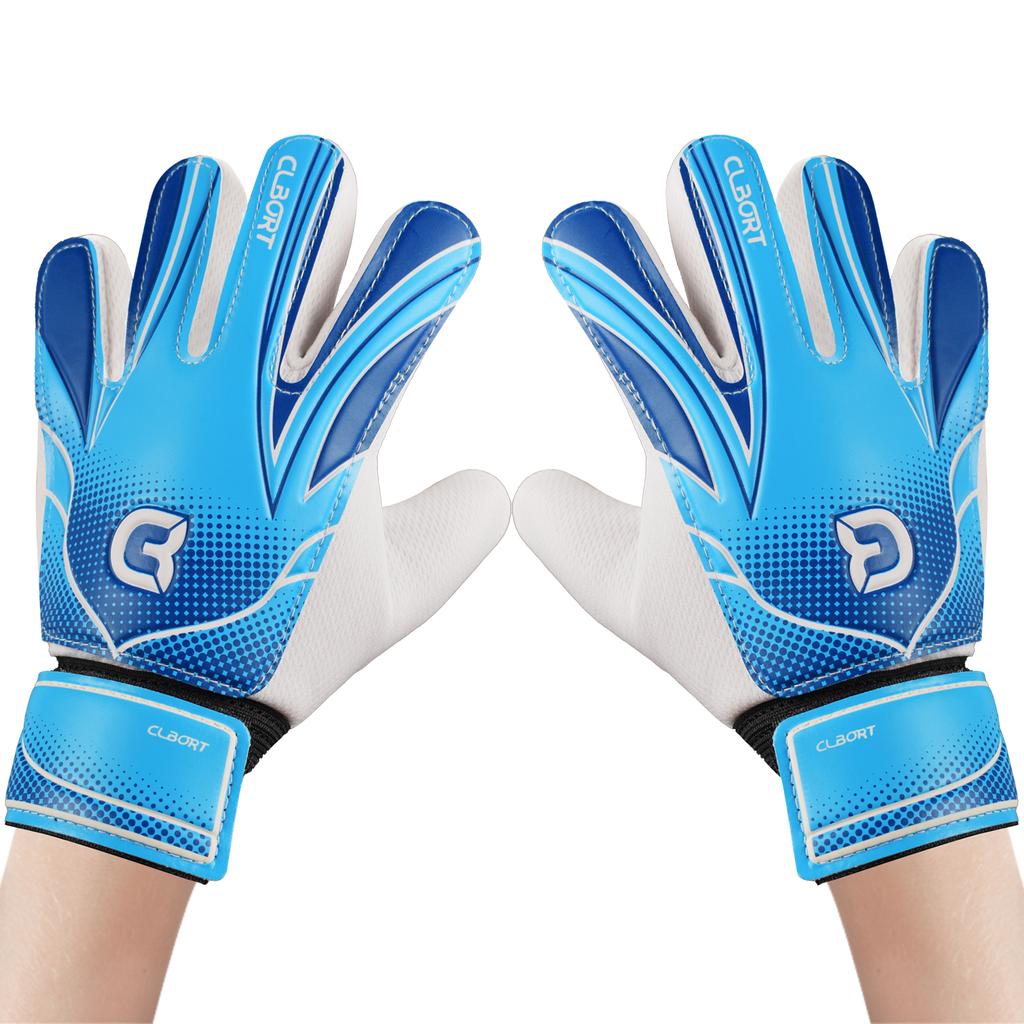 1 Pair Non-Slip Soccer Goalie Gloves with Double Wrist Protection
