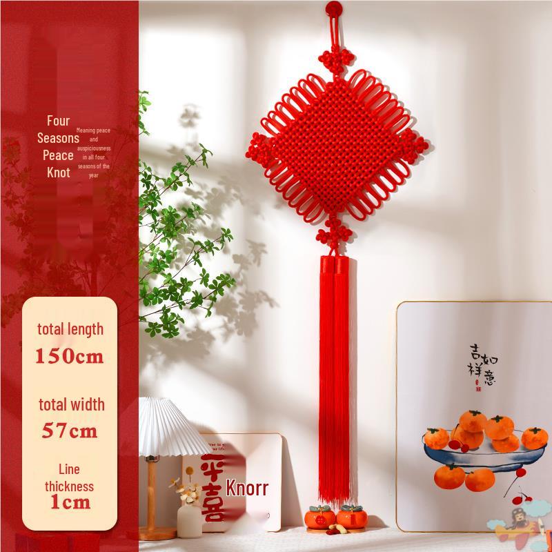 Small Red Chinese Knot Pendant: Good Luck & Wealth Fu Gourd Peace Lover’s Tassel Decoration