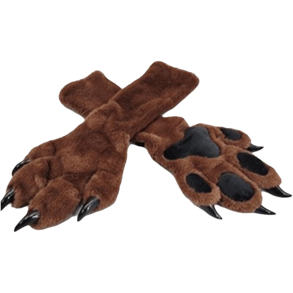 Guanto Zampa di Bestia Spesso Guanti Zampa di Gatto Peluche Lungo Guanti Artiglio di Gatto Cartone Animato Costume Cosplay