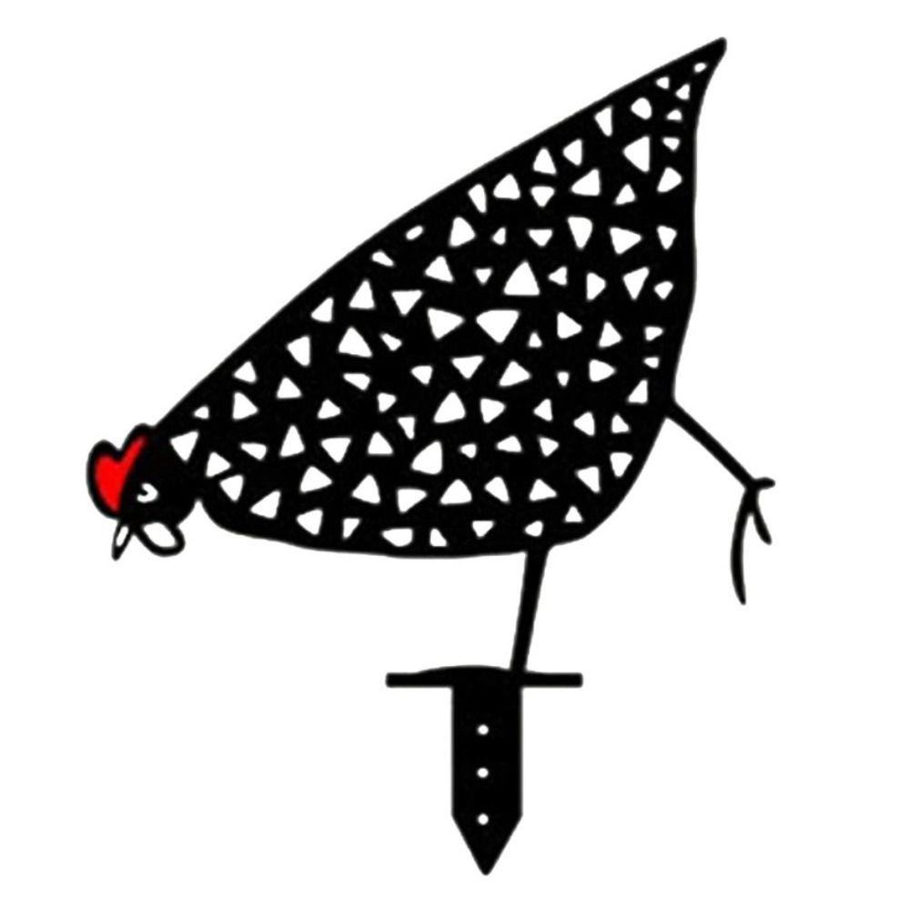 Plastic Chicken Statues Garden Ornaments Garden Card Insertion Creative Hen Yard Ornaments