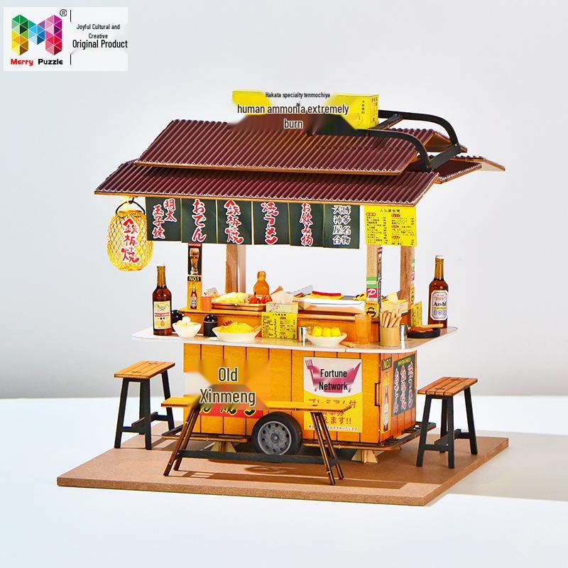 

Ретро DIY Японский Теппаньяки Лофт Модель Кит - Креативный Сделанный Вручную Архитектурный Подарок