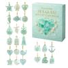 Friendship Sea Glass Advent Calendar 24 Days Acrylic Ornament with Ocean Themes Christmas Countdown Decor for Tree And Best Friends