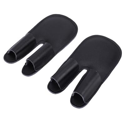 2pcs Baseball Finger Guard PU Leather Thickened Palm Shock Absorbing Sports Finger Sleeve Outdoor Training Gear