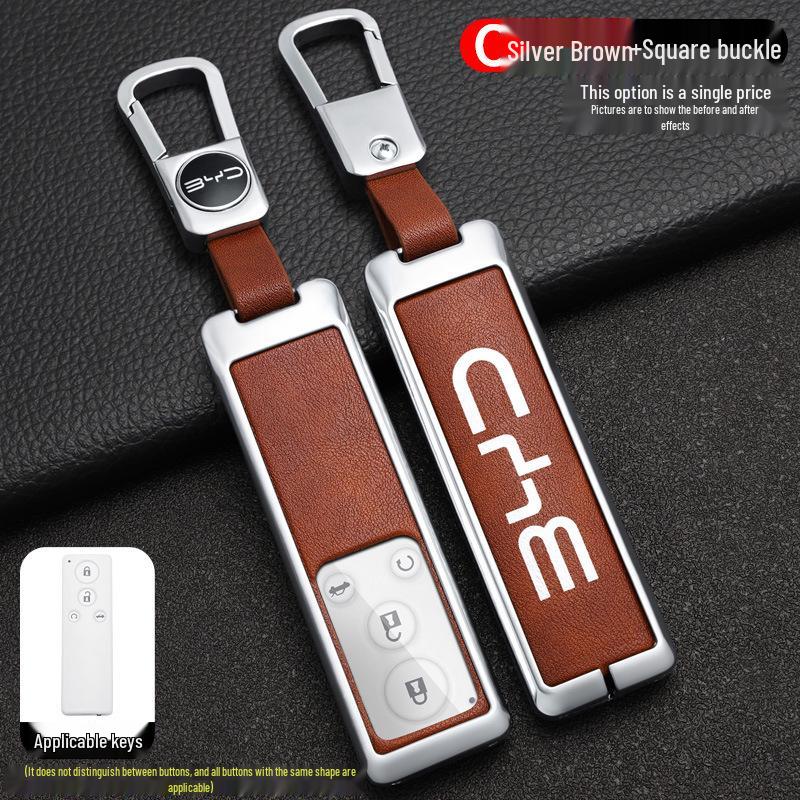 Compatible BYD G5 Car Key Case Cover (2016-2018 Models), High-End Suri Metal Shell.