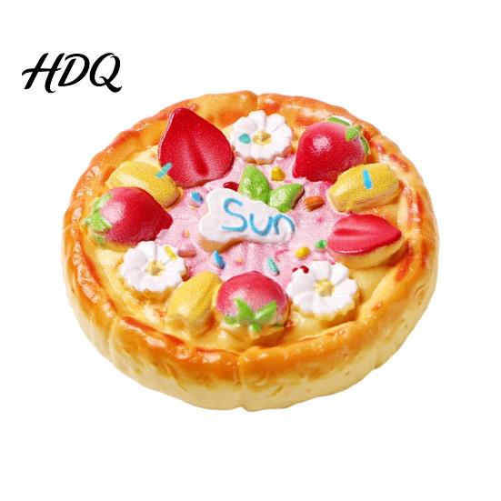 Doll Mansion Food Accessories 2Pcs Mini Resin Pizza Ornaments Realistic Miniatures Tiny Miniature Scene Decorations Ornaments for DIY Craft Project,