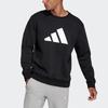 Adidas Essentials Winter Series Crew Neck Sweatshirt Large Logo Print Warm Casual Tops Men Black H46507