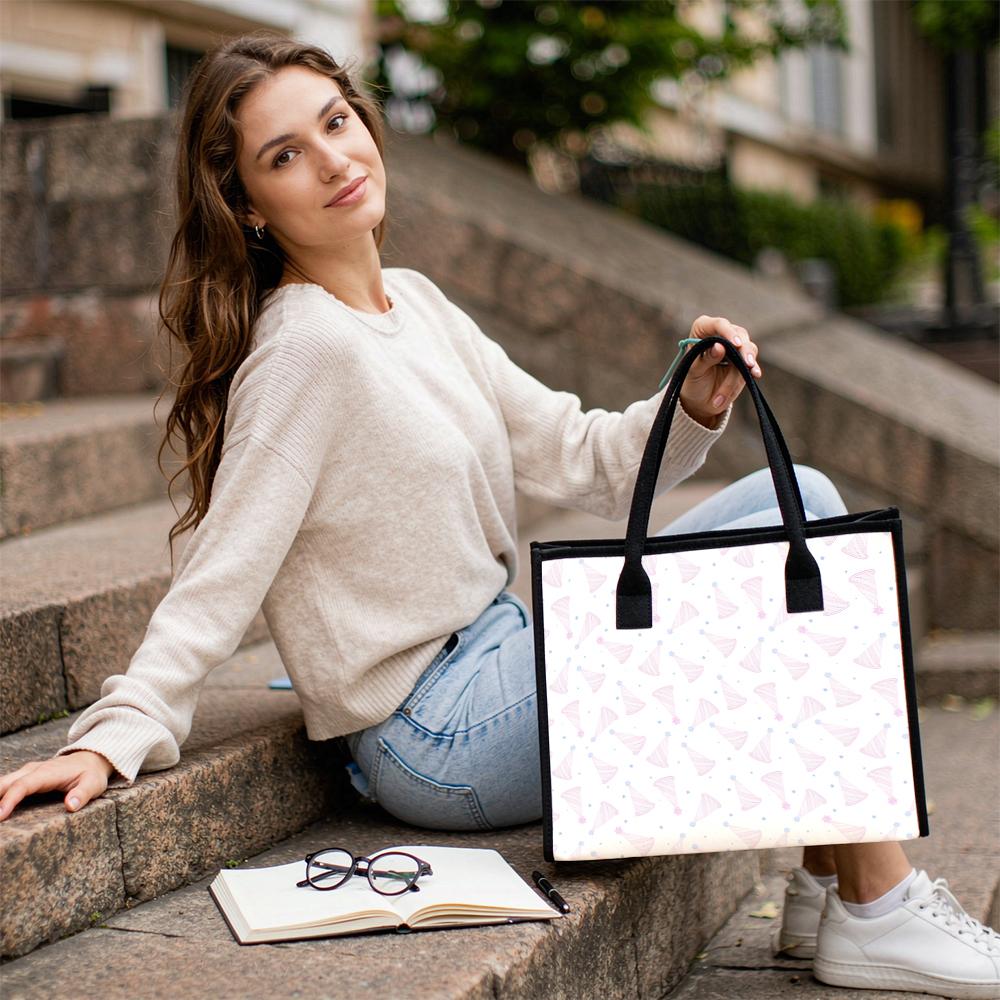 Cute Pattern Women Tote Bag Fashion Daily Use Large Capacity Portable Casual Handbag