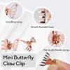 20 Stück Mini Metall Schmetterling Haarklammern, Hohl Kleine Schmetterling Haarclips, Niedliche Seitenpony Zöpfe Haarspangen für Damen Mädchen Haarschmuck