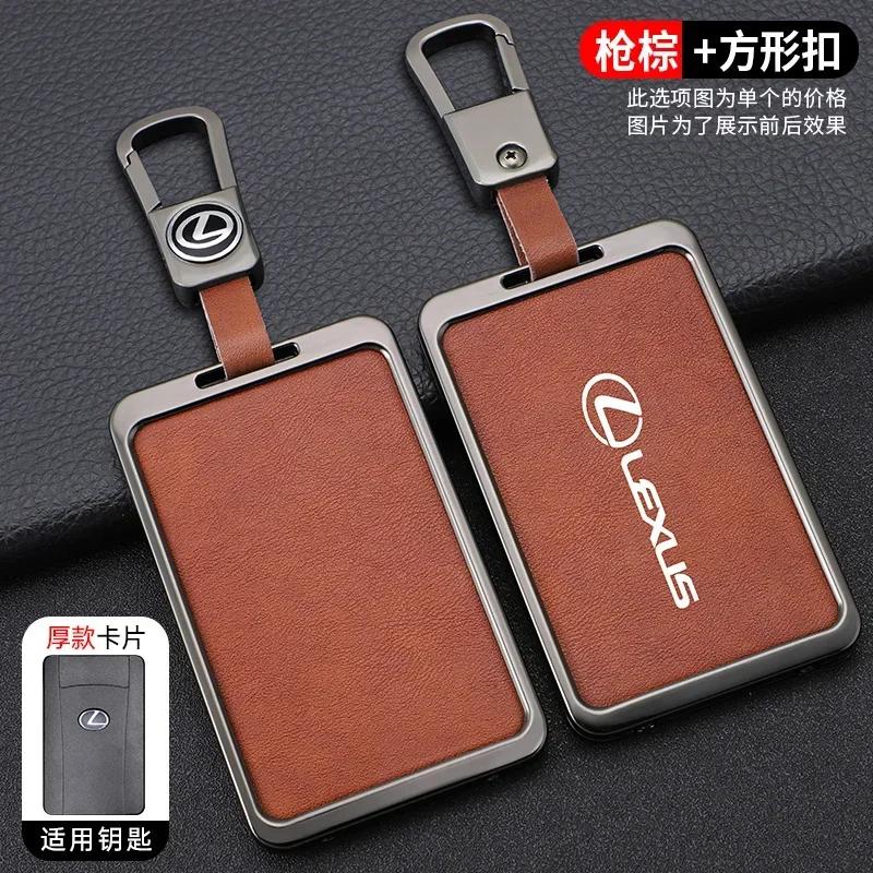 Zinklegierung Leder Auto NFC-Karte Intelligenter Fernschlüsselanhänger Hülle Abdeckung Schlüsselanhänger Halter Für Lexus F Sport ES LM GS IS NX RX LX LS RX300