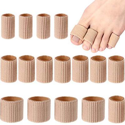 Tubo de almofada de dedo do pé, mangas de gel macio, protetores de almofada de milho para almofadas, calos, bolhas, calosidades e dedos dos pés (16 peças, tubo de almofada de dedo do pé de tamanho misto)