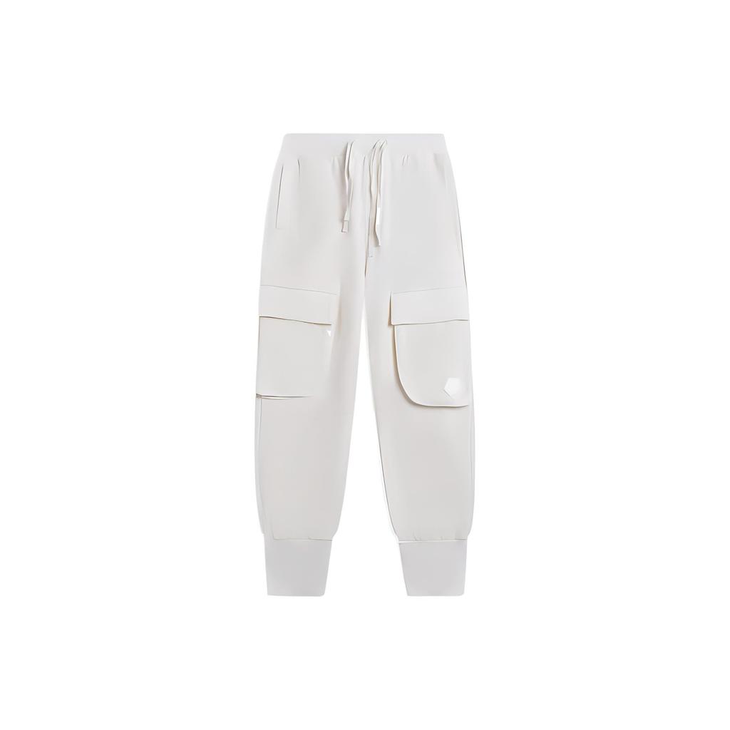 Li Ning Li Ning X Jackie Chan Stickade Sweatpants Herr Ecru AKLSC21-2