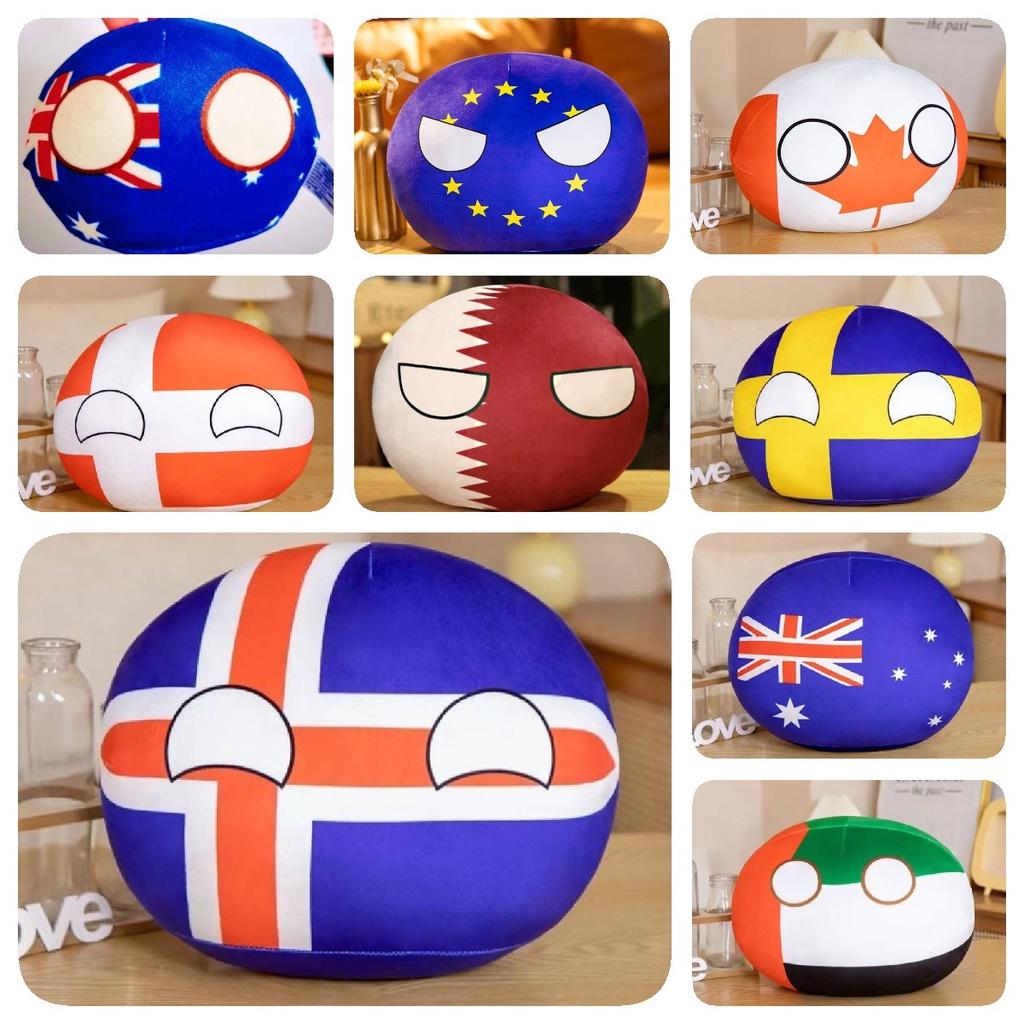 Countryballs Toy Anime Polandball Plush Pendant Doll Childrens Pillow Throw