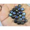 8X8MM Natural Labradorite Blue  Round Cabochon Loose Gemstone 21Pcs Lot C-1049
