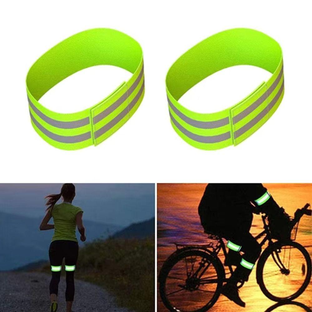 6Pcs Elastic Reflective Bands Warning Wrist  Ankle Straps  Night Walking