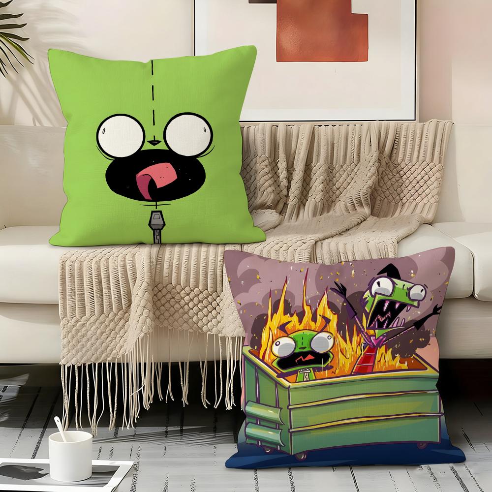 I-Invader Zim Game Pillow Case Pillowcase, Double-sided Printed, Sofa Cushion, Bedroom Headboard Pillow