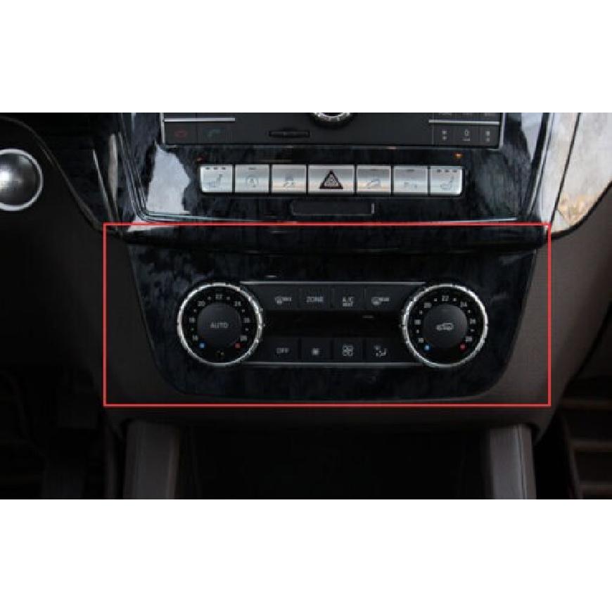 2016-2019 Central Console AC Switch Panel Black Wood Grain For Benz GLS GLE Trim