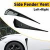 For Honda Civic 2016- Black Side Fender Air Vent Wing Cover Accessories Trim