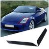Glossy Piano Black Headlight Eyebrow Eyelid Cover For Nissan 350Z Z33 2003-2006