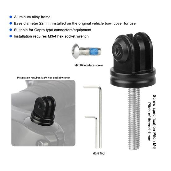 Bicycle Sports Camera Stand Simple Installation Universal Fit Bicycle Fork Stem Top Cap Extension Stand Computer Adapter Bracket