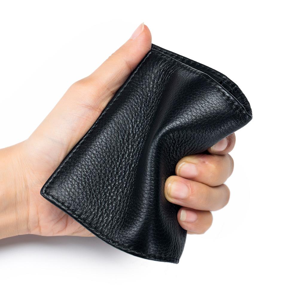 Ultra-thin Multi-card Position Short Wallet New First-layer Cowhide Simple Wallet Women's Soft Leather Change Bag Large Capacity