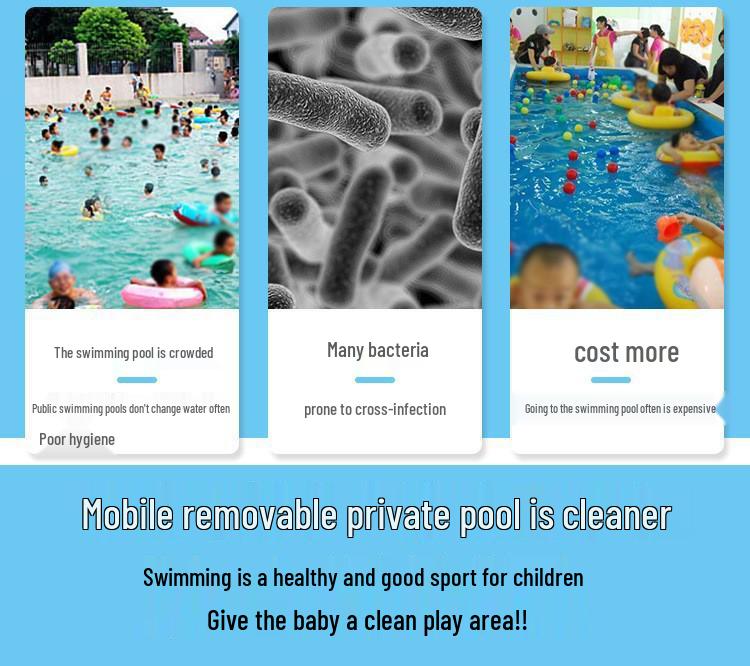 Foldable Inflatable Kid's Bath Pool for Home