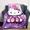 1pc Purple, stars, Kitty blanket Lightweight Flannel Throw for Sofa Bed Travel Camping Livingroom Office Couch Chair