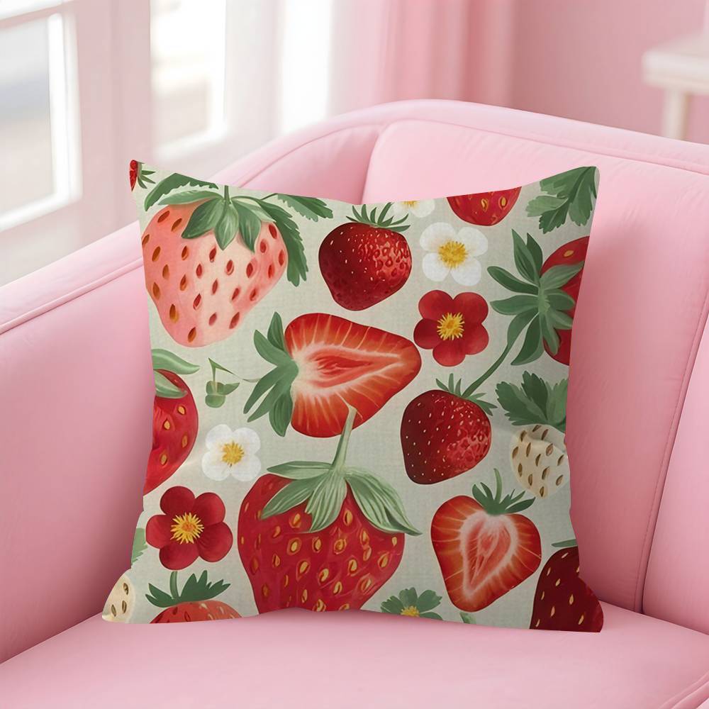 Fashion Strawberry Pillow Gift Home Office Decoration Pillow Bedroom Sofa Car Cushion CoverPillow Case