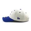 New Era 9TWENTY Strapback Chicago Cubs MLB Classic Sidescript Strapback Cap In Low Cream. Profile.
