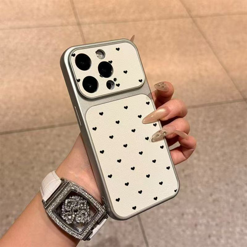 Applicable to 17promax mobile phone case 16pro new 15 leather 14 large windows 13 full screen love 12x
