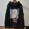 Trendy Brand Washed Hooded Sweatshirt Japanese Street Hip Hop Cartoon Print Hoodie Vintage Vintage Jacket Men'S And Women'S Fashion