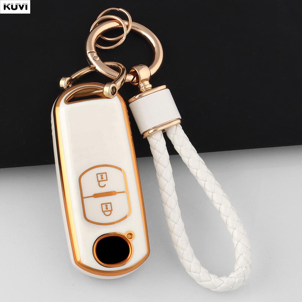 2-przyciskowy pokrowiec na kluczyk samochodowy TPU do Mazda 2 3 6 Atenza Axela Demio Cx-5 Cx5 Cx-3 Cx7 Cx-9 Ochronna obudowa
