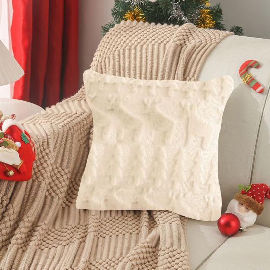 Throw Pillowcase 3D Snowflake Embroidery Hidden Zipper Closure Pillow Cover Bedroom Living Room
