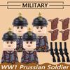 Военный Армия Первая Мировая Война Прусский Британский Солдат Строительные Блоки Гренадер Пулеметчик Кавалерийский Офицер Воин Аксессуар Кубики Игрушка