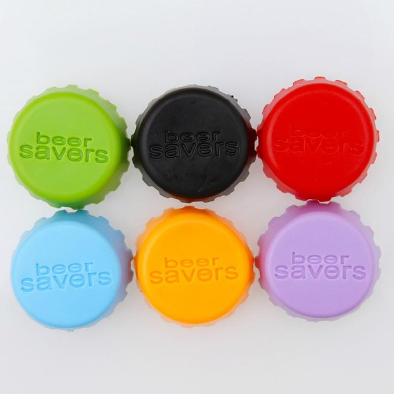 6Pcs/Set Reusable Silicone Bottle Fresh-Keeping Cap Stopper Bottle Soda Beer Cap