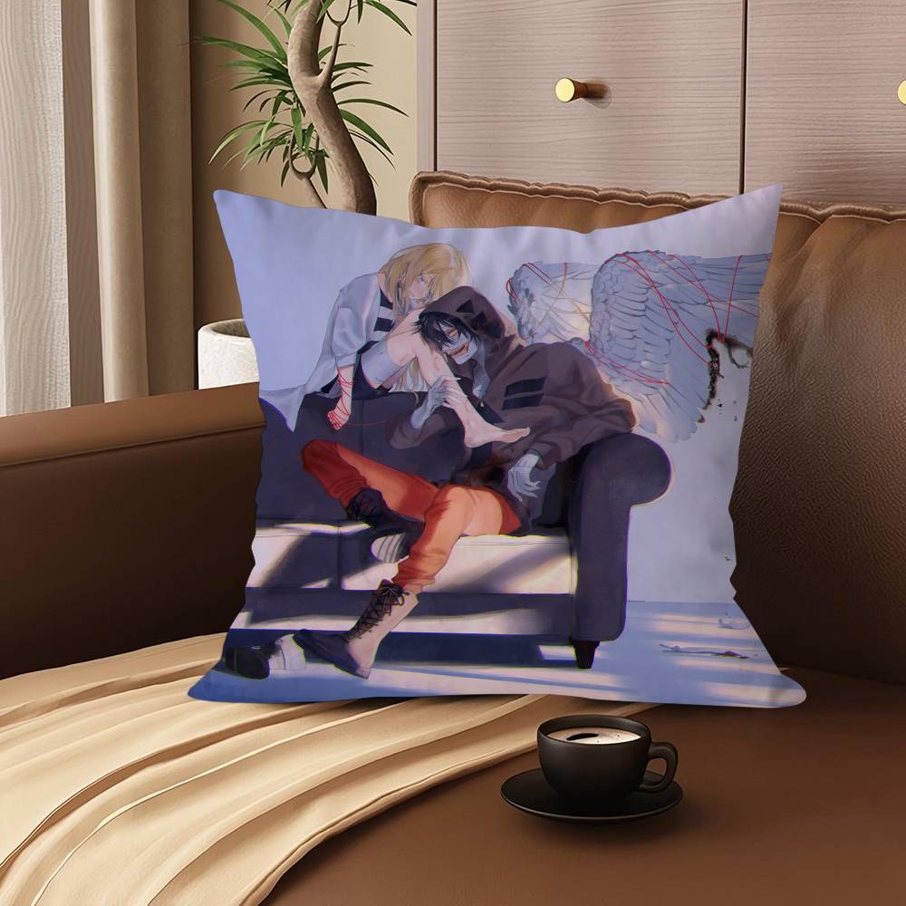 

Cartoon Animation A-Angels Of D-Death Pillow Cushion Cover Pillowcase Living Room Sofa Home Decor Customized 12x12Inch