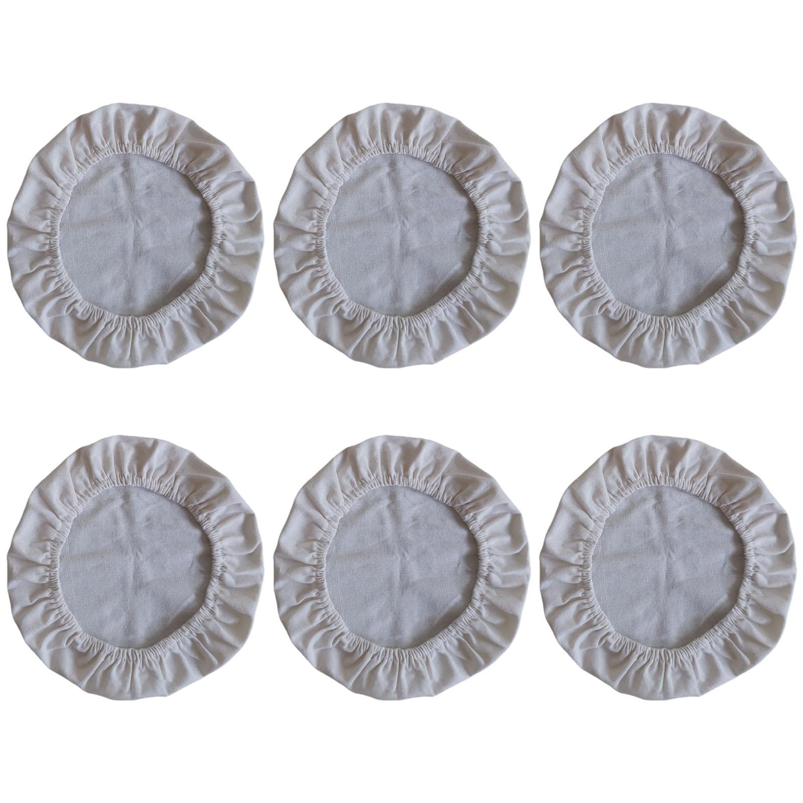 

Набор из 6 Необработанных Хлопковых Эластичных Крышек для Мисок Прочные Эластичные Хлопковые Крышки для Мисок для Ежедневного Использования на Кухне и на Пикнике 25