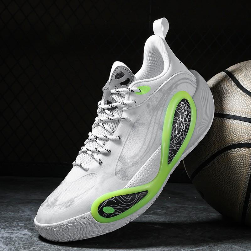 Mens Basketball Shoes Low Top With Full-Length Air Cushion Lightweight Durable Rubber Sole Outdoor Court Running